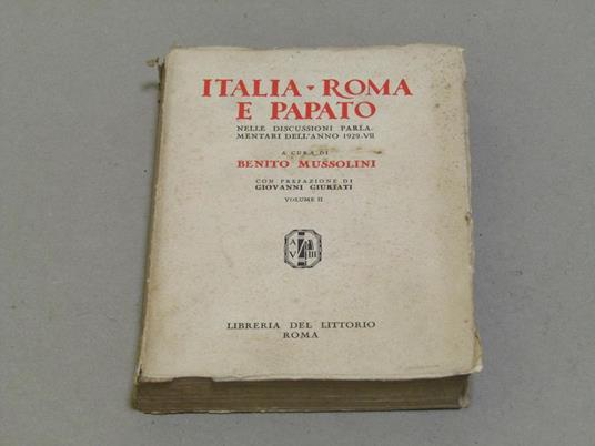 A cura di Benito Mussolini. Italia, Roma e Papato - copertina