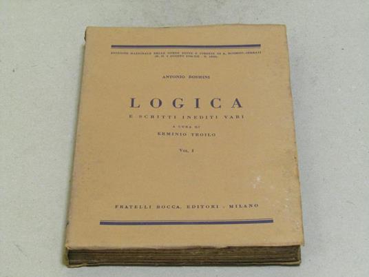 Logica 2 volumi - Antonio Rosmini - copertina