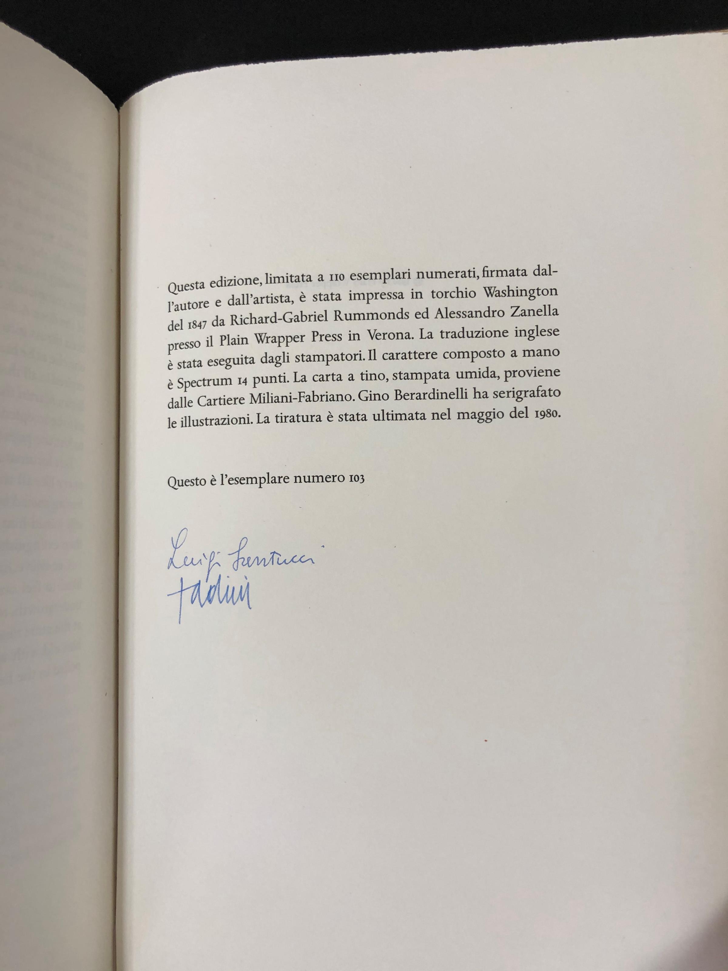 La donna con la bocca aperta, The woman with her mouth open. Con una serigrafia di Emilio Tadini. Plain wrapper press, 1980