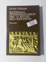 Materiali interdisciplinari per lo studio dell'antichità. Palumbo. 1986 - I