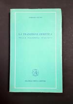 La tradizione ermetica nella filosofia italiana. Fratelli Bocca Editori