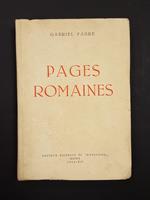 Pages romaines. Novissima. 1934