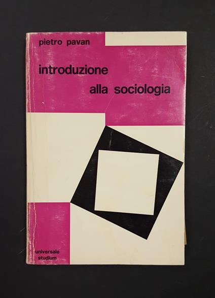 Introduzione alla sociologia. Editrice Studium. 1973 - Pietro Pavan - copertina
