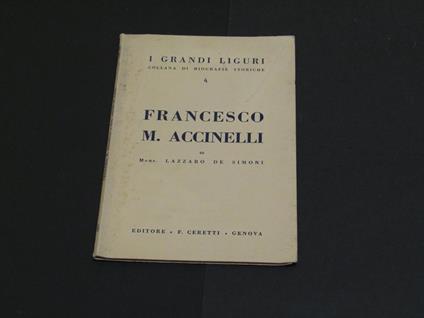 Francesco M. Accinelli. F. Ceretti. 1950 - I - copertina