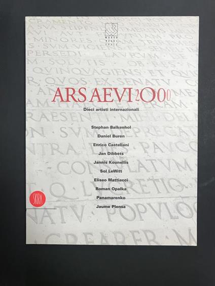 Corà Bruno (a cura di). Ars aevi 2000. Dieci artisti internazionali. Skira. 1996 - Bruno Corà - copertina