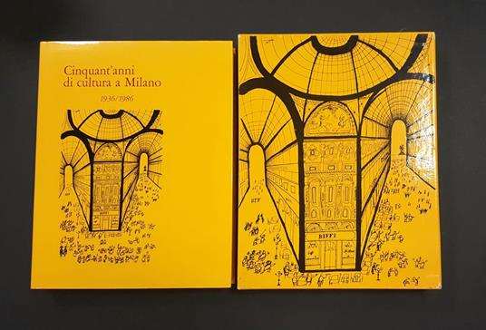 Scheiwiller Vanni (a cura di). Cinquant'anni di cultura a Milano 1936/1986. Libri Scheiwiller. 1986. Con cofanetto - Vanni Scheiwiller - copertina