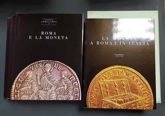 La moneta a Roma e in Italia. Banca d'Italia. 1993. 3 voll. + fascicolo. Con cofanetto - Silvana Balbi De Caro - copertina