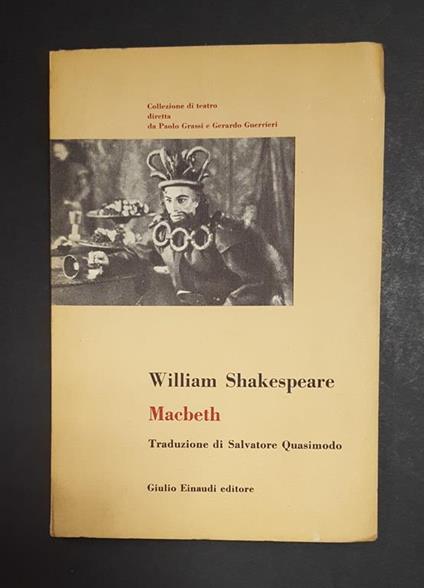 William Shakespeare. Macbeth. Einaudi. 1952 - William Shakespeare - copertina