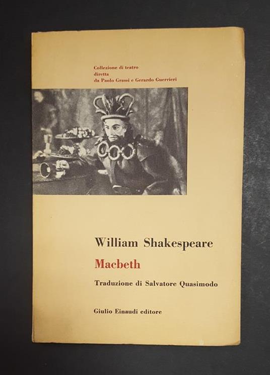 William Shakespeare. Macbeth. Einaudi. 1952 - William Shakespeare - copertina