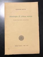 Antologia di critica storica. Problemi della civiltà contemporanea. Vol. III. Laterza 1958