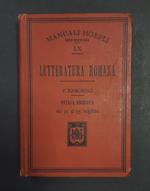 Letteratura romana. Hoepli. 1911