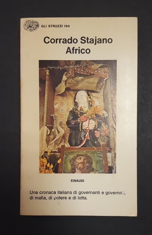 Africo. Einaudi. 1979 - I. Dedica dell'Autore all'occhiello - Corrado Stajano - copertina