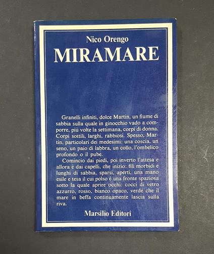 Miramare. Marsilio. 1976 - I. Dedica dell'Autore al frontespizio - Nico Orengo - copertina