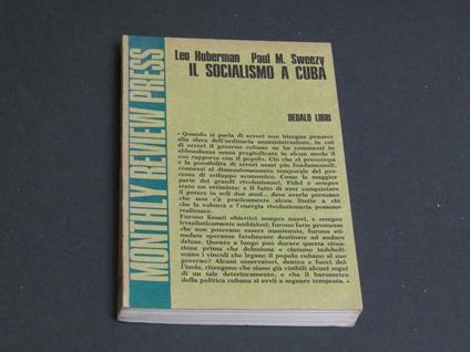Huberman Leo, Sweezy Paul M. Il socialismo a Cuba. Dedalo libri. 1971 - copertina