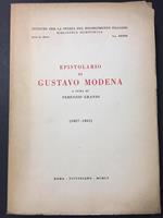 Epistolario di Gustavo Modena. (1827-1861). 1955