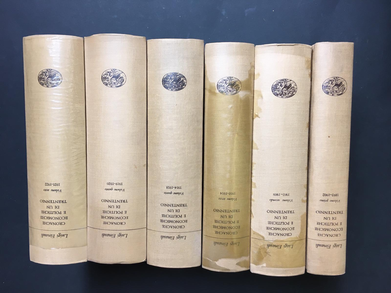 Cronache economiche e politiche di un trentennio. Einaudi Editore. 1959-1960-1961-1963. Voll. I-II-III-IV-V-VI. Con cofanetto