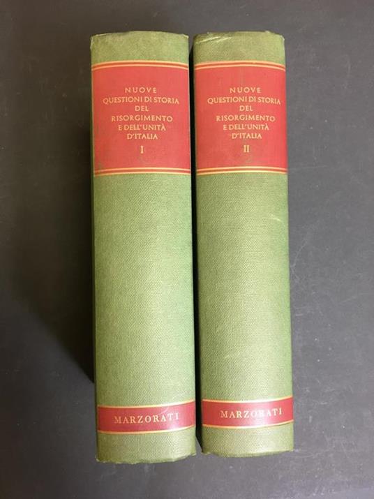 Aa.Vv. Nuove Questioni Di Storia Del Risorgimento E Dell'Unità D'Italia. Marzorati. 1961. Voll. I-Ii - copertina