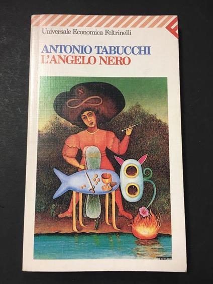 L' angelo nero. Feltrinelli. 1994 - Antonio Tabucchi - copertina