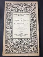 La signora d'Epinay e l'abate Galiani. Lettere inedite (1769-1772). Laterza. 1929