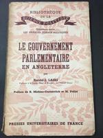 Laski Harold L. Le gouvernement parlementaire en angleterre. Presses universitaire de France. 1950. Voll. 27