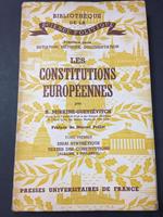 Mirkine-Guetzevitch B. Les constitutions europèennes. Presses universitaire de France. 1951
