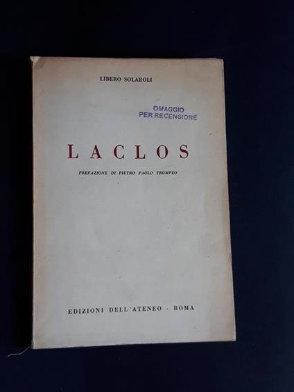 Laclos. Edizioni dell'Ateneo. 1952 - I - copertina
