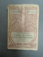L' Italia, la Chiesa e la Civiltà Universale. Paravia. 1926