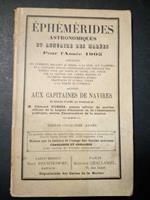 Ephemerides astronomiques et annuaire des mareès pour l'annè 1905. Chez Renè Prud'homme. 1905