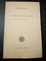 Armando Saitta. ANTOLOGIA DI CRITICA STORICA. Laterza 1957