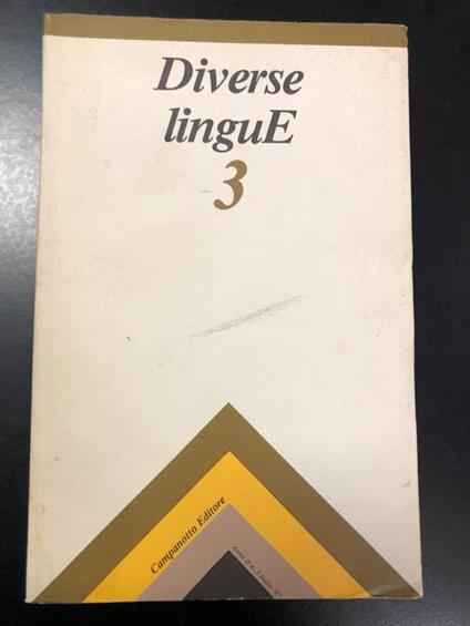 Diverse lettere 3. Anno II n. 3 Luglio 1987. Campanotto Editore - copertina