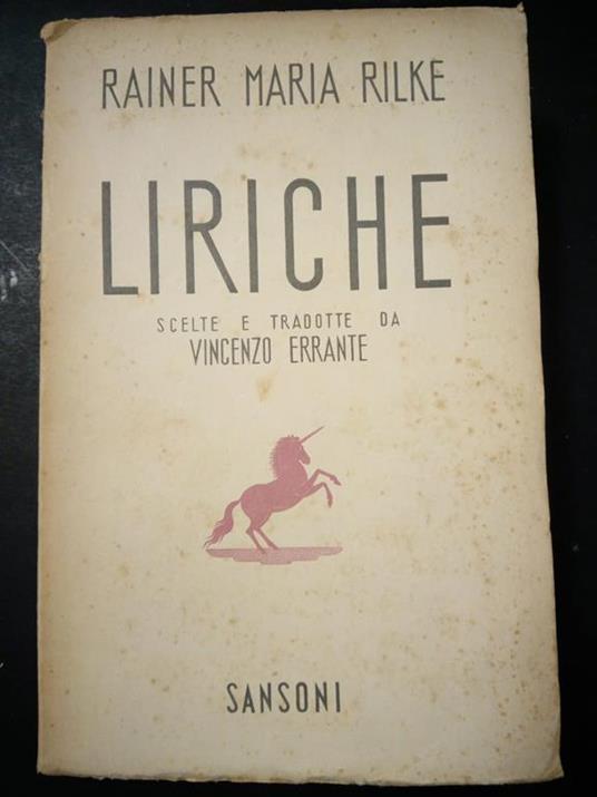 Liriche. Sansoni. 1942 - Rainer Maria Rilke - copertina