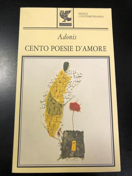 Adonis. Cento poesie d'amore. Guanda 2003 - Adonis - copertina