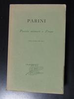 Parini Giuseppe. Poesie minori e Prose. UTET 1961