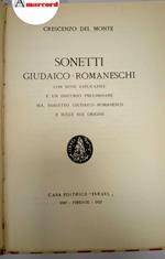 Del Monte Crescenzo, Sonetti giudaico-romaneschi, Israel, 1927 - I