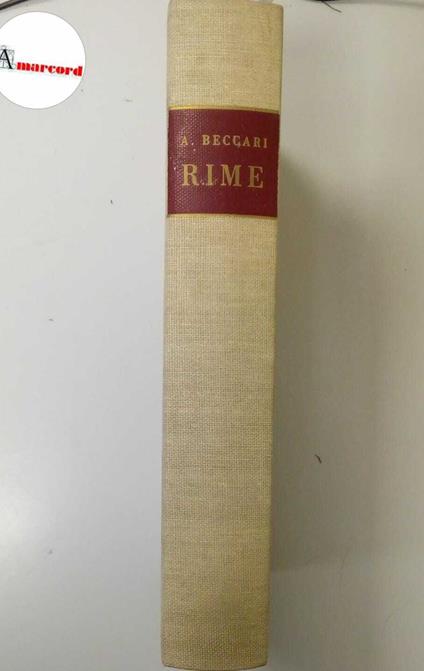 Beccari Antonio, Rime, Commissione per i Testi di Lingua, 1967 - I - copertina