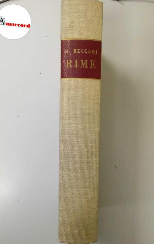 Beccari Antonio, Rime, Commissione per i Testi di Lingua, 1967 - I - copertina