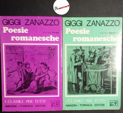Zanazzo Giggi, Poesie romanesche (2 voll.), Avanzini e Torraca, 1968 - I - Giggi Zanazzo - copertina