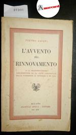 Savini Pietro, L'Avvento del Rinnovamento, Bocca, 1941