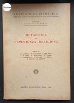 Metafisica ed esperienza religiosa, Bocca, 1956