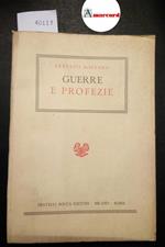 Bozzano Ernesto, Guerre e profezie, Bocca, 1953