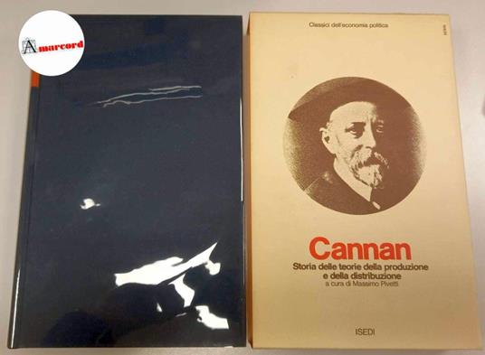 Cannan Edwin, Storia delle teorie della produzione e della distribuzione, ISEDI, 1976 - copertina