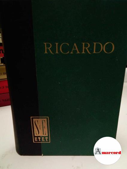 Ricardo David, Principi dell'economia politica e delle imposte, Utet, 1948 - David Ricardo - copertina