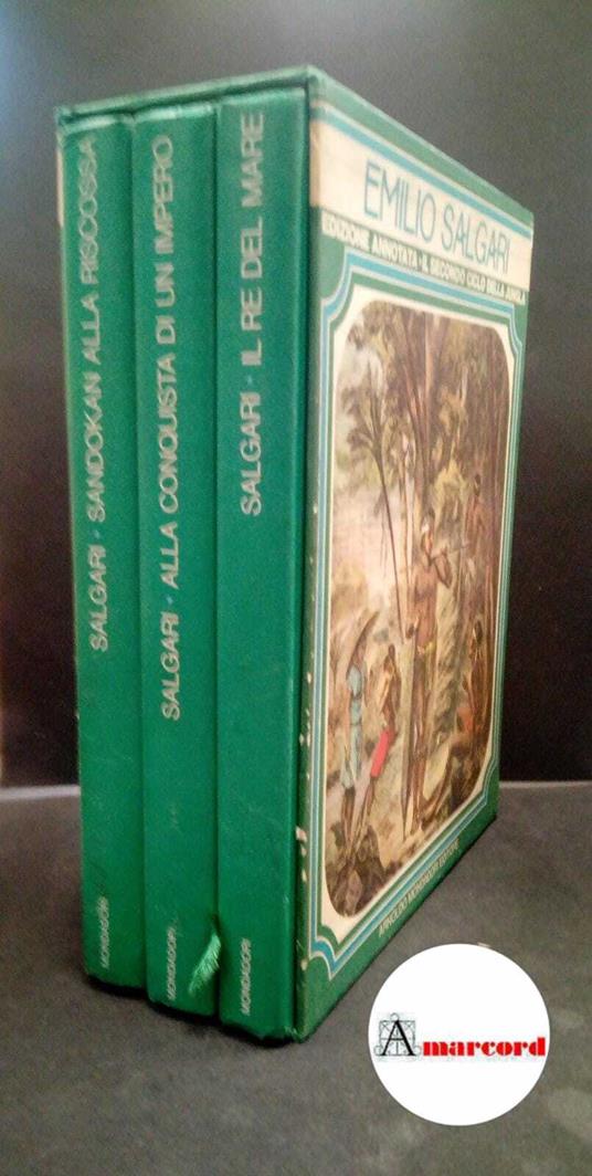 Salgari Emilio, Il secondo ciclo della giungla. Edizione integrale annotata (3 voll.), Mondadori, 1974 - Emilio Salgari - copertina