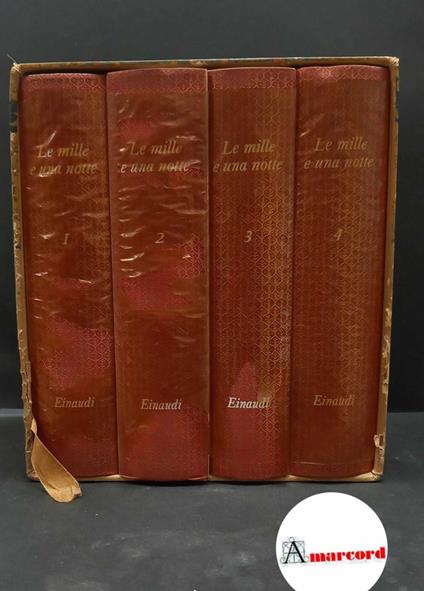 Le mille e una notte (4 voll.), Einaudi, 1958. Millenni - Anonimo calalabrese - copertina