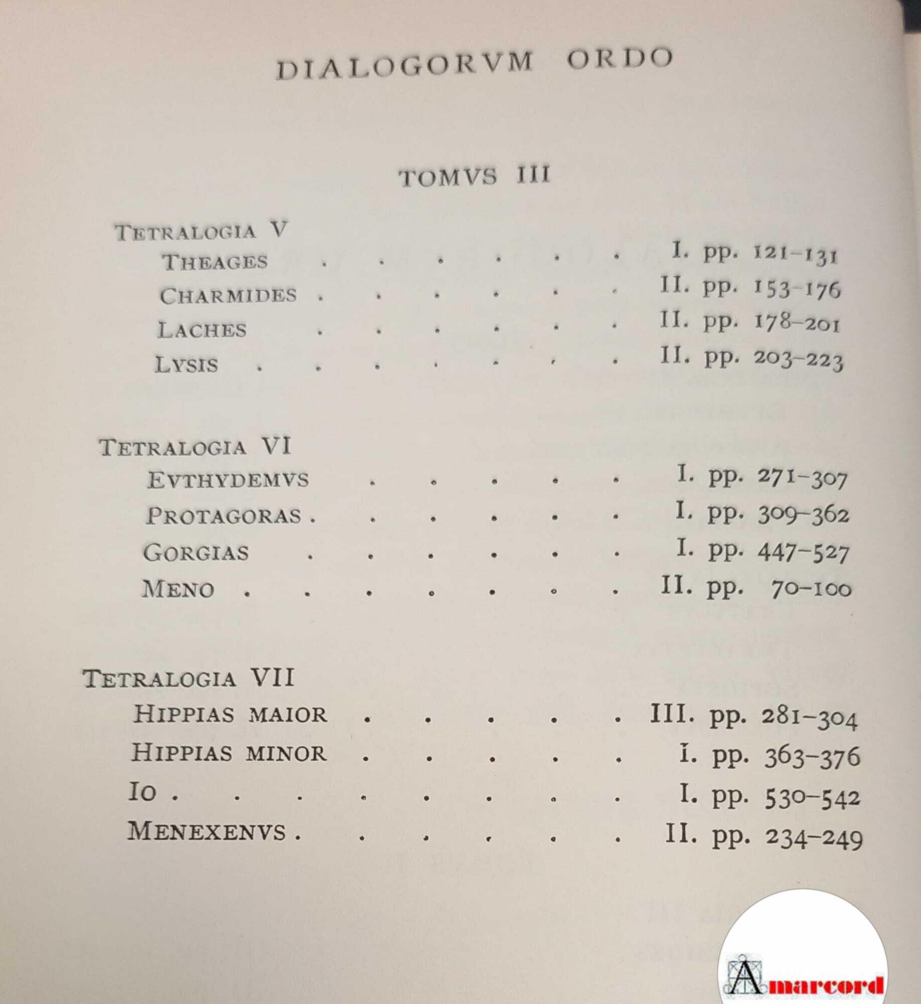 Plato. , and Burnet, John Platonis opera. 3: Tetralogias 5.-7. continens Oxonii e typographeo Clarendoniano, 1980
