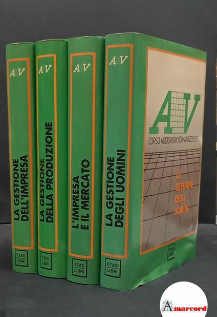 Pellicelli, Giorgio. AV : corso audiovisivo di management 4 volumi. Milano Etas, 1985 - copertina