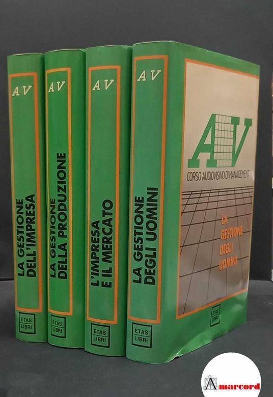Pellicelli, Giorgio. AV : corso audiovisivo di management 4 volumi. Milano Etas, 1985 - copertina
