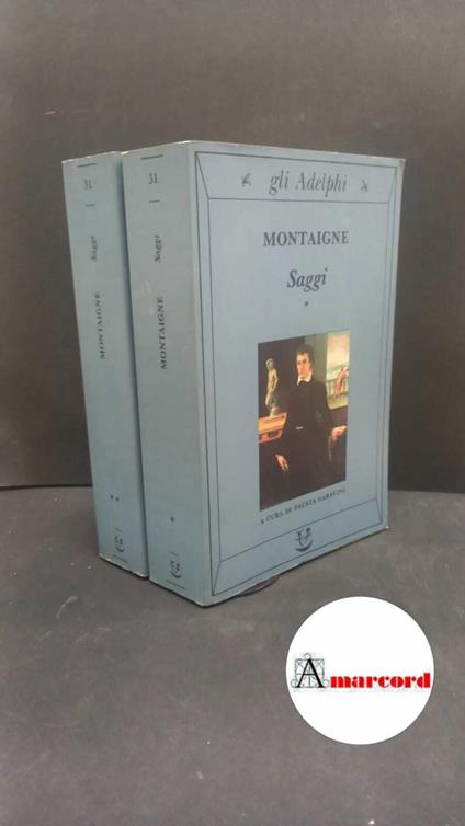 Montaigne. Saggi. 2 voll. Adelphi 1992 - I - Montaigne - copertina