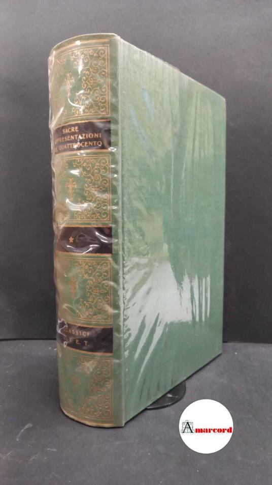 Sacre rappresentazioni del Quattrocento. a cura di Luigi Banfi. UTET. 1963 - Luigi Banfi - copertina