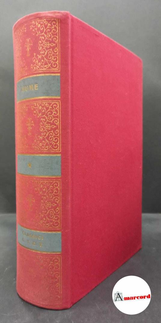 Hume, David. , and Dal Pra, Mario. , Ronchetti, Emanuele. Saggi e trattati morali, letterari, politici e economici Torino Unione tipografico-editrice torinese, 1974 - David Hume - copertina